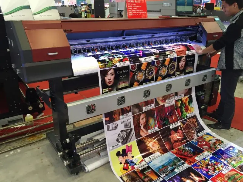 Big discount Best selling Funsunjet FS1800 1.8m motorcycle sticker printing machine high speed eco solvent printing machine