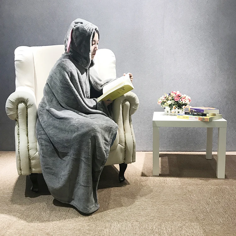 Flannel fleece animal, hooded blanket Kigurumi for kids adults/