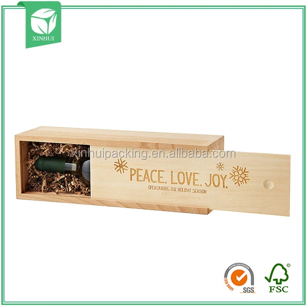Custom Wooden Wine Packaging Boxes Champagne Bottle Box