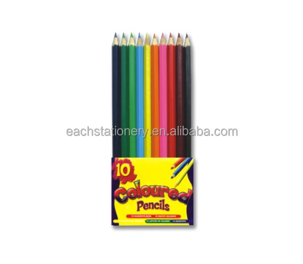 Hot sale color pencil sets 12 24 26 48 pcs packed in color box for kids drawing customized logo