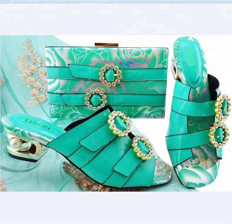 AB8532 high quality african matching shoes and bags