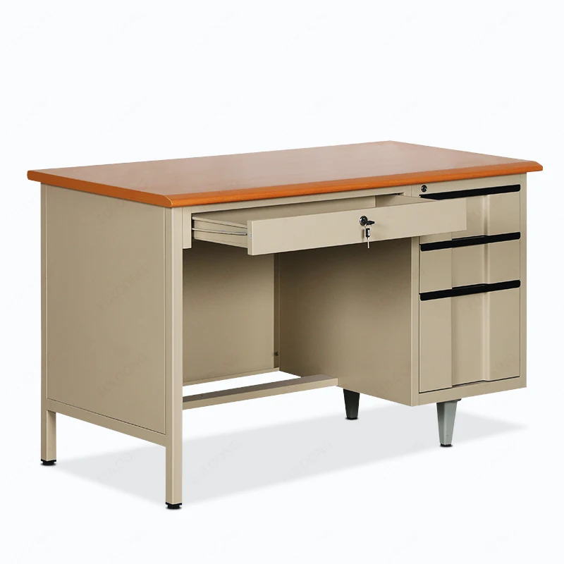 New Modern Steel I-shape Office PC Table Design Photos