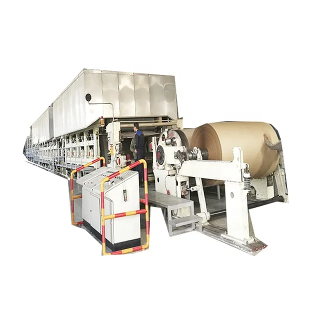 Waste Paper Recycling Machine Cardboard Kraft Fourdrinier Corrugated Fluting Paper Making Machine