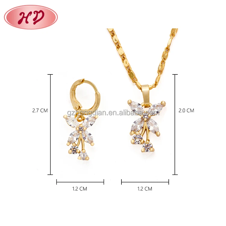 New Fashion Hot 18kgd jewelry set, Colorful AAA Zircon Weeding Jewelry Set for Women Custom Jewelry China