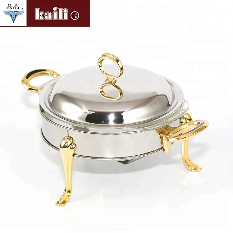 Hotel restaurant round design buffet server dish chafing