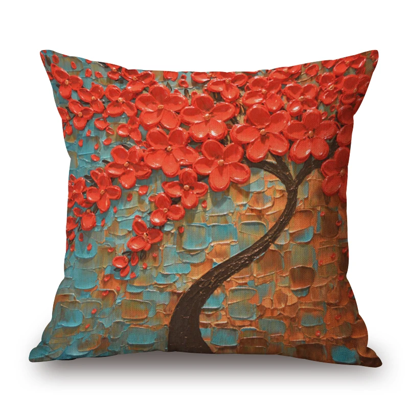 
European hot sale home decoration pillow cover back cushion covers oil tree pillow case high quality 