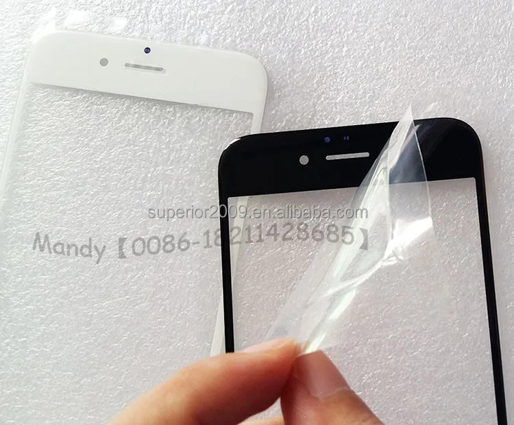 Best quality front glass for iphone 6, for iphone 6s plus 5s glass screen replacment for samsung edge black/white