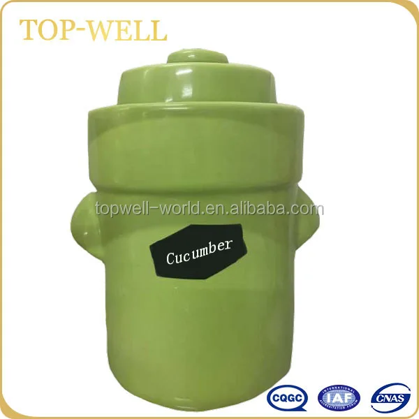 Blue Glaze Ceramic Onion Potato Garlic Storage Jar