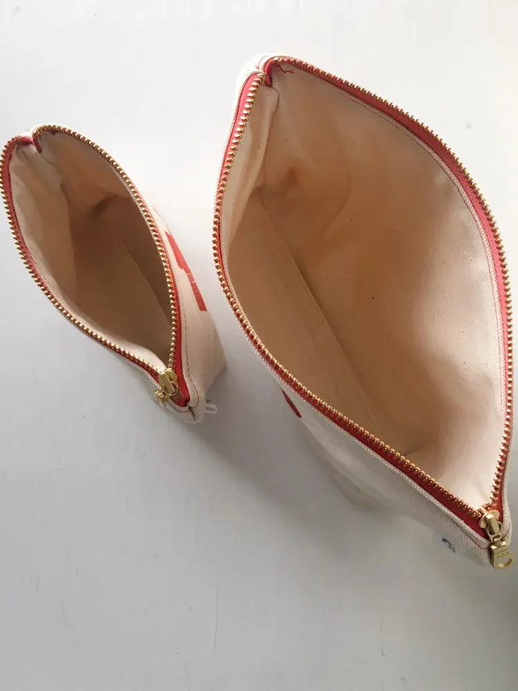 wholesale custom print Canvas Coin Pouch with Zipper