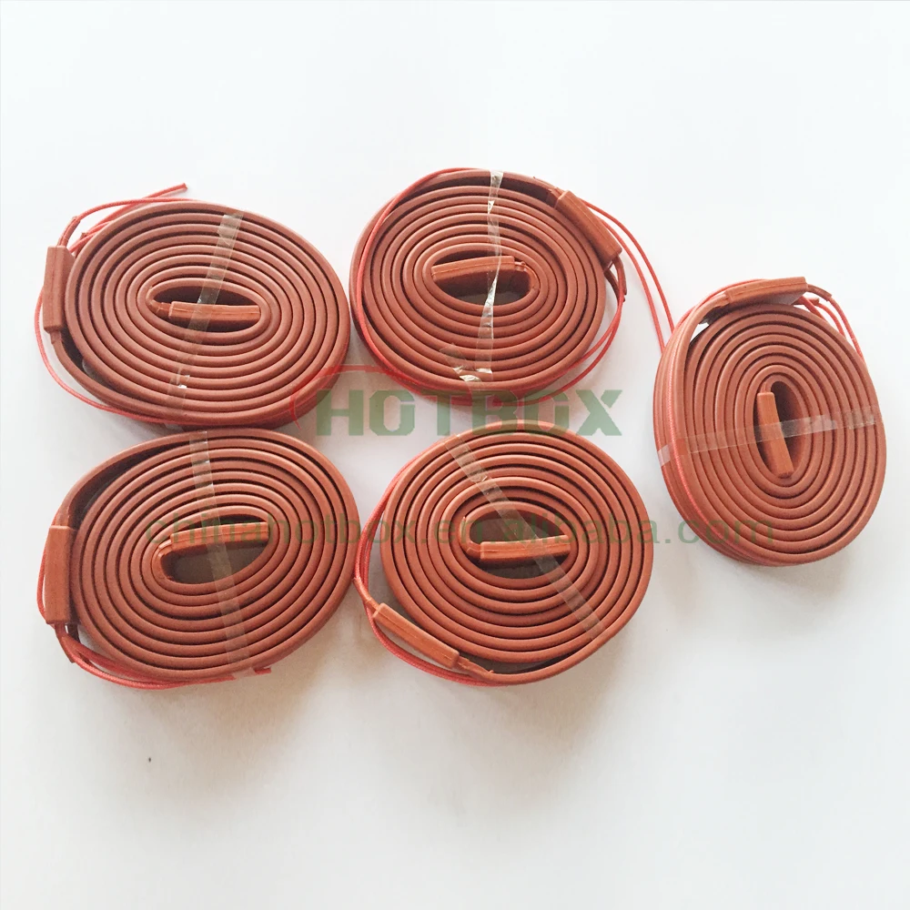 Silicone heating strip/belt/ribbon/tape for conduit/pipeline15-50mm width max 50m long
