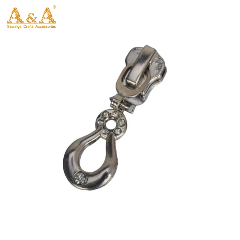 Factory Custom Durable and Reusable Zip Slider, Luggage Metal Zipper Slider Puller