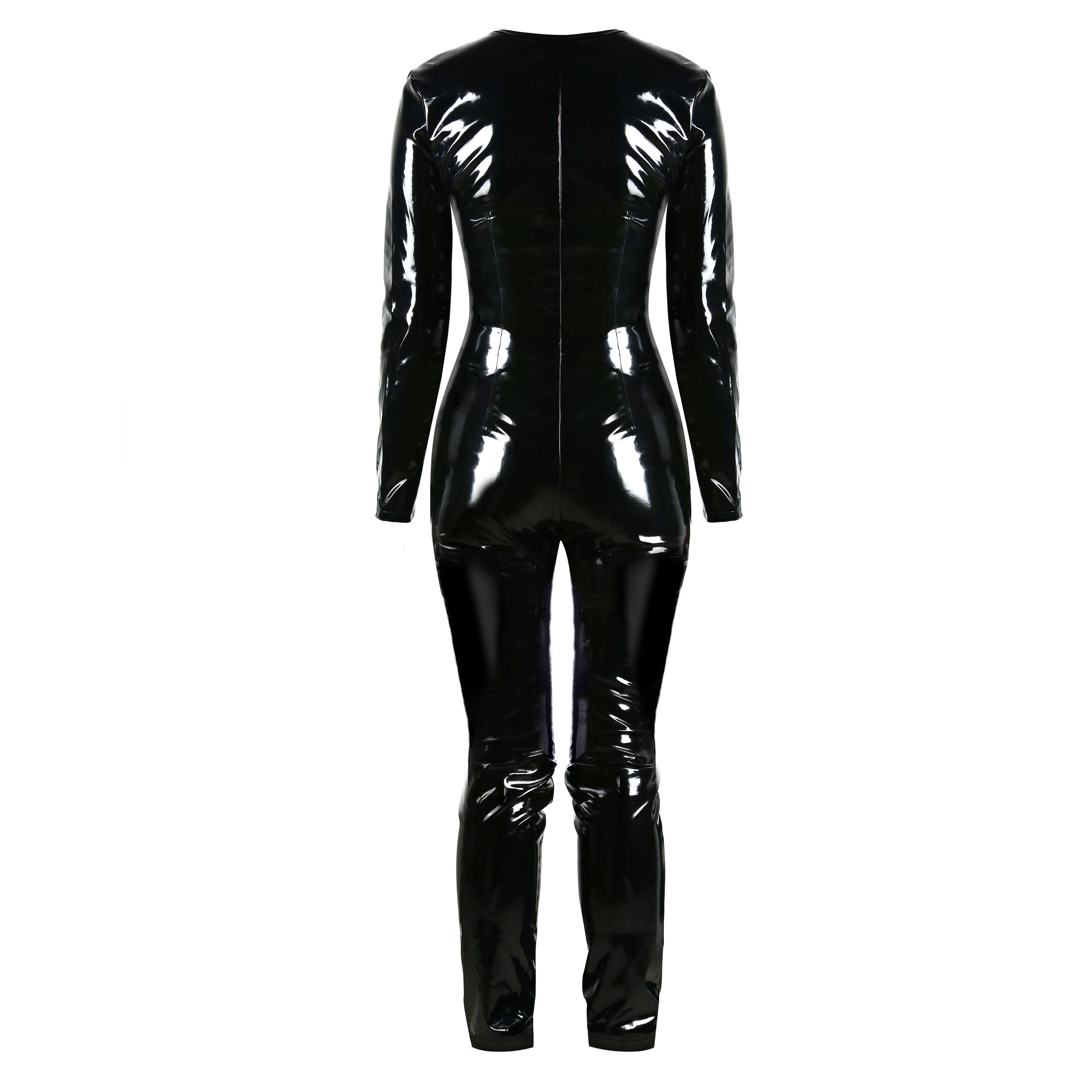 MOQ 1PC 2019 new woman leather pvc catsuit sexy pvc catsuit bondage