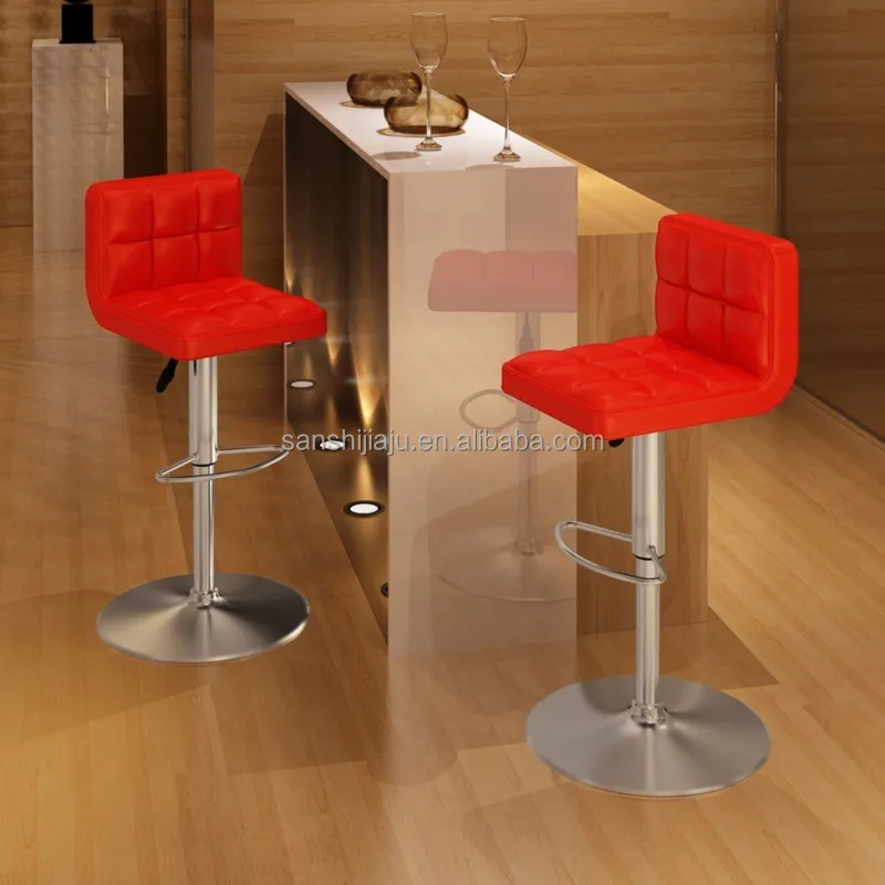 Modern PU Leather Swivel Adjustable Barstools,Synthetic Leather Hydraulic Counter Stool