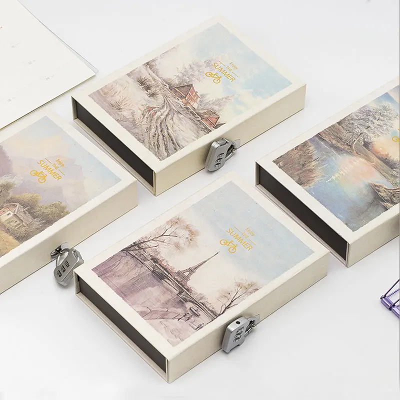 Custom Made Cute Notebook girls lock Diary With Lock And Key