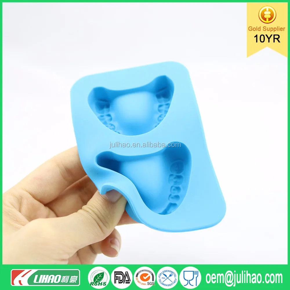 Новый продукт, рождественские силиконовые подносы для кубиков льда