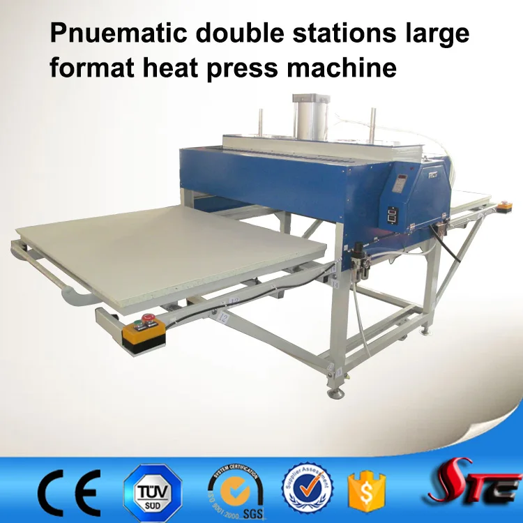 Automatic pneumatic air double stations sublimation transfer large format industry quality heat press machine