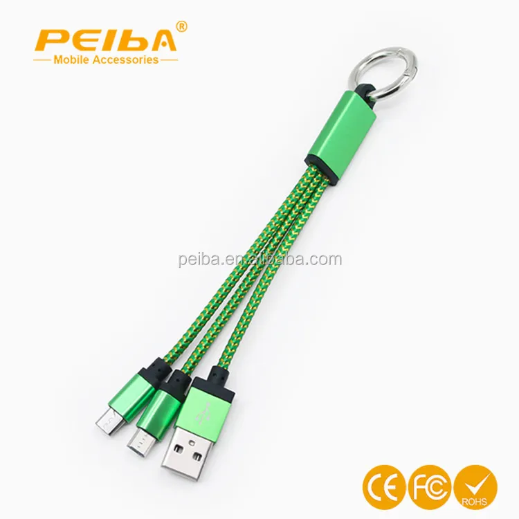 
China portable all in one flat mini high speed multi charger colorful micro usb 2.0 cable all in one usb data cable 