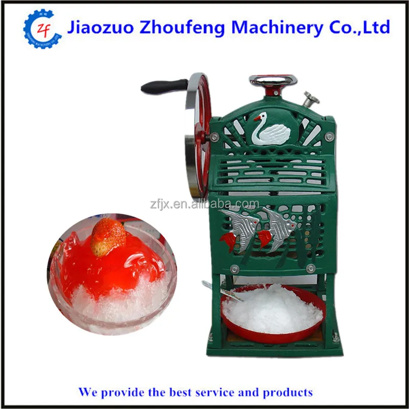 Commercial manual ice crusher and shaver machine snow cone maker