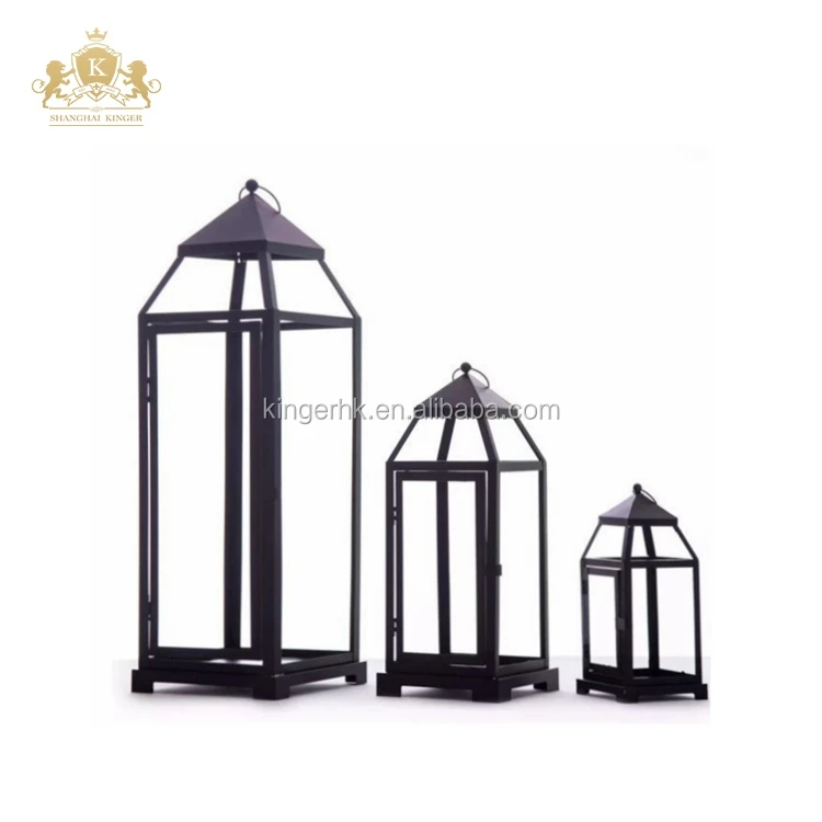Элегантный стильный черный Наружный садовый фонарь, металлический фонарь-свеча для свадебного украшения, наружное украшение и освещение IP65 0,06