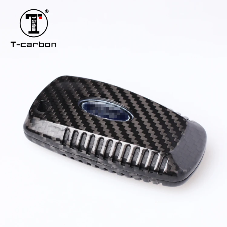 T-carbon Carbon Fiber Car Remote Key Case For new  Ford Key Cover Auto Interior Accessories