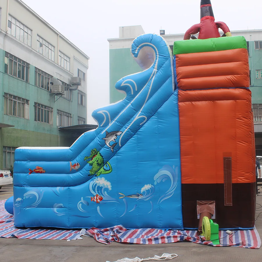 Commercial Inflatable Corsair Theme Slide Inflatable Durable PVC Tarpaulin Slide For Outdoor