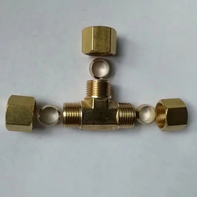 U.S. Standard Brass Gas Pipe Fittings Forged Brass Tube Connector and Tees with Head Model Number