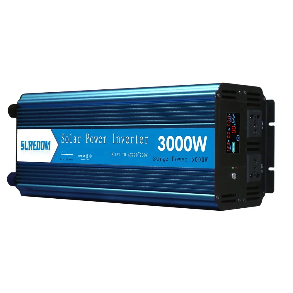 Wholesale 12v 24v 36v 48v dc 120v 220v 230v to ac inverter solar power system 3000w pure sine wave inverter