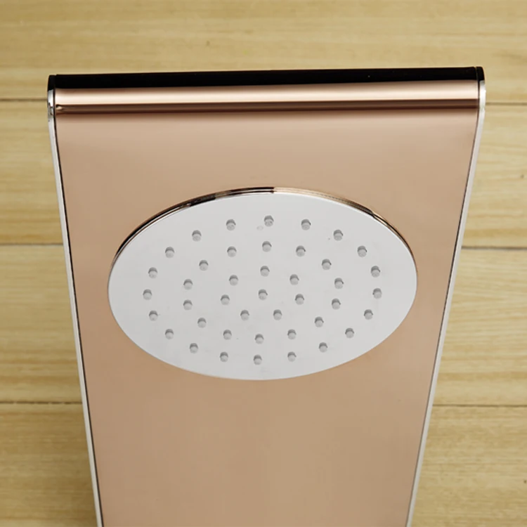 hot sale gold 304# stainless steel shower panel /shower column with temperature display
