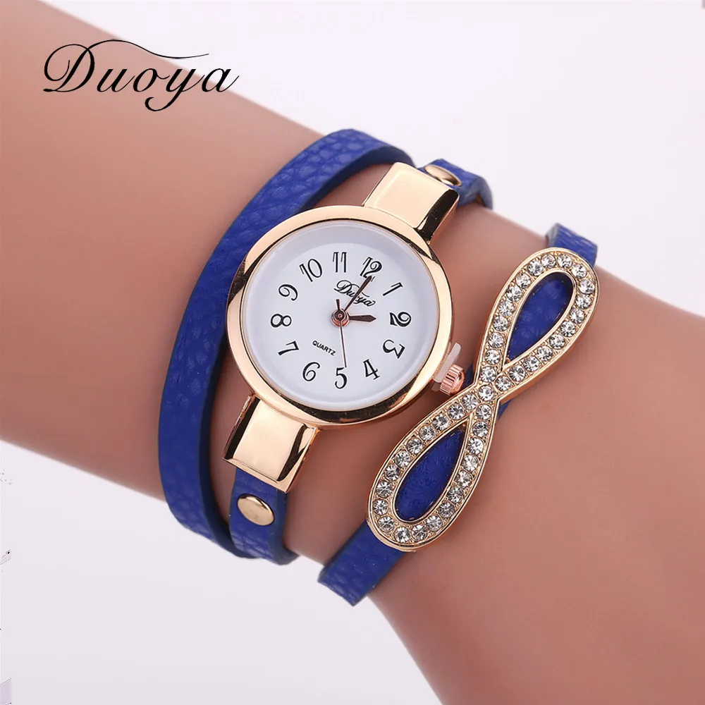 Duoya Brand beautiful Watches For Women Leather Strap Braided Bracelet girl Watch