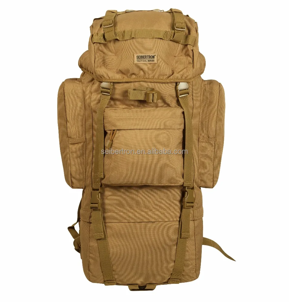 Seibertron S.J.B.B-6 900D Oxford Waterproof Tactical Hiking Camping Backpack 65L Internal-frame Travel Bag Free Rain Cover