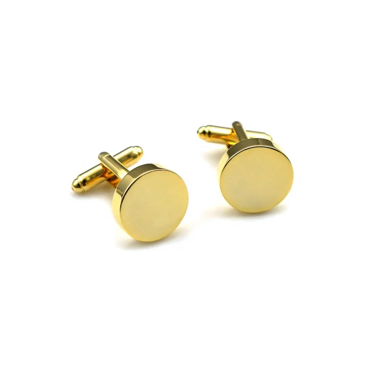 Wholesale Custom Metal Design High Quality Round Shape Hard Enamel Cufflinks