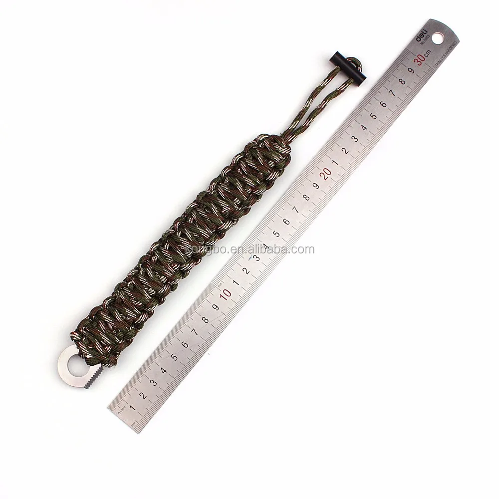 KongBo 550 Outdoor High Quality Adjustable Paracord Survival Bracelet With  Eye Knife