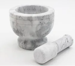 Mortar Hot Selling Grinding Crush marble Pestle and Mortar For Pepper Grind Spice and Nuts
