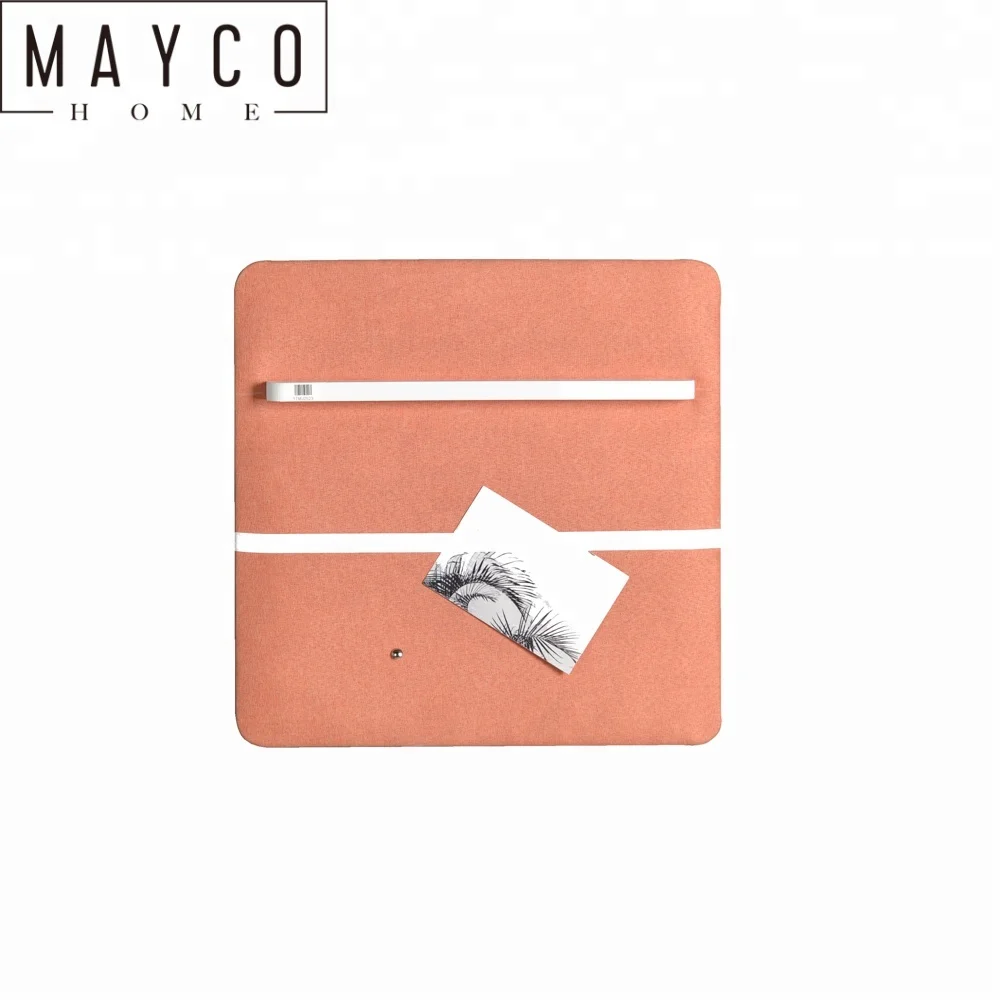 
Mayco Office Organization Decorative Pink Rose Color Fabric Rectangular Memo Photo Frame Bulletin Board 