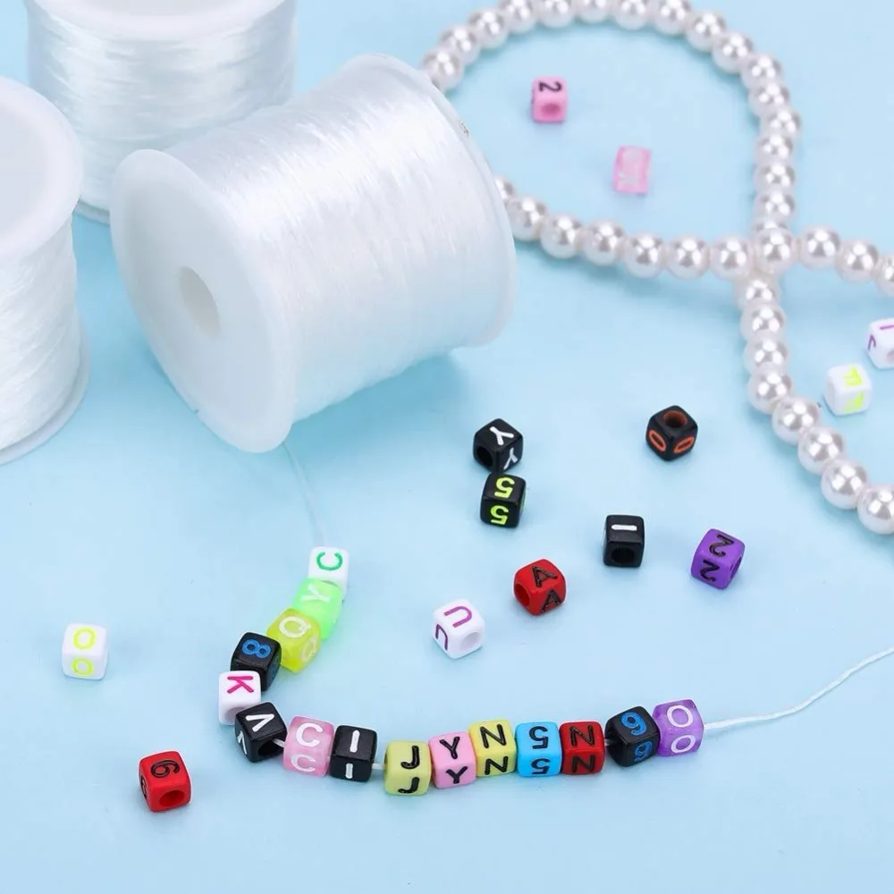 Crystal Thread Fibre Stretch Elastic Clear Cord Jewelry Beading String Fishing Line