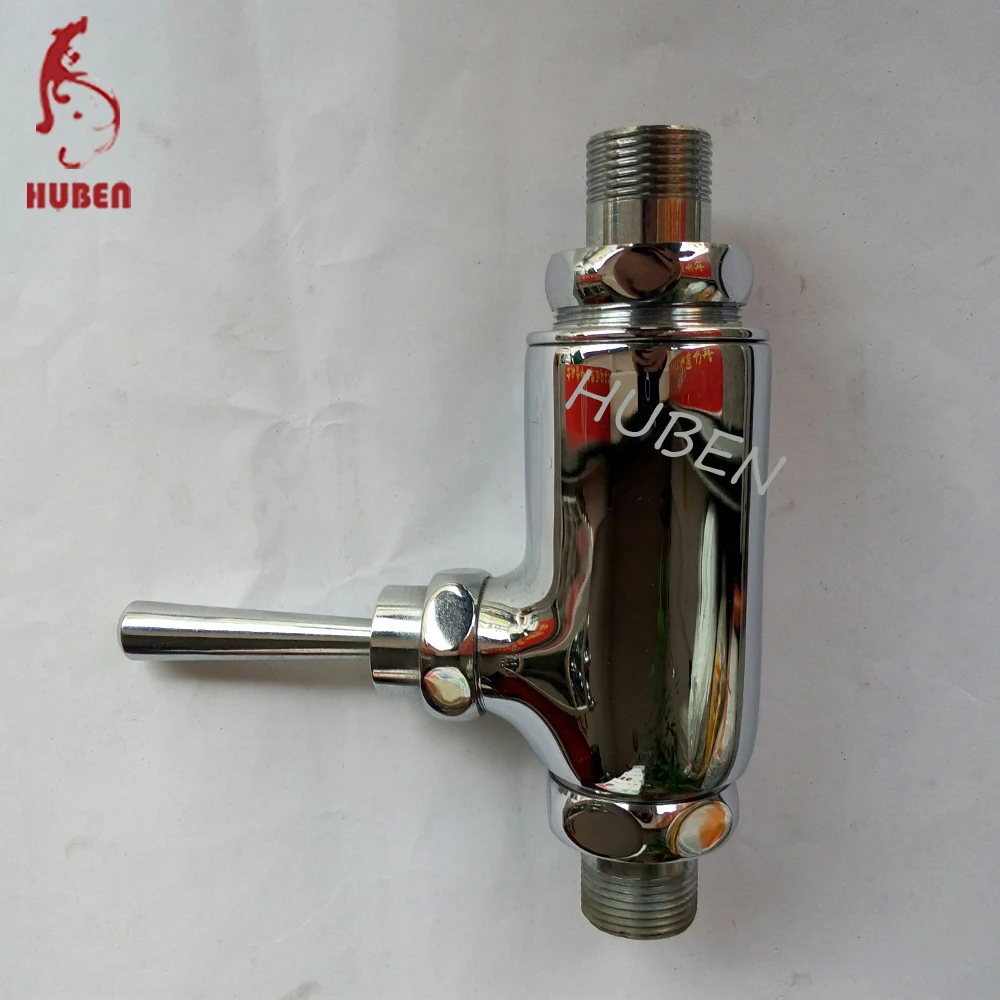 
Brass chrome standing manual foot flush valve toilet 