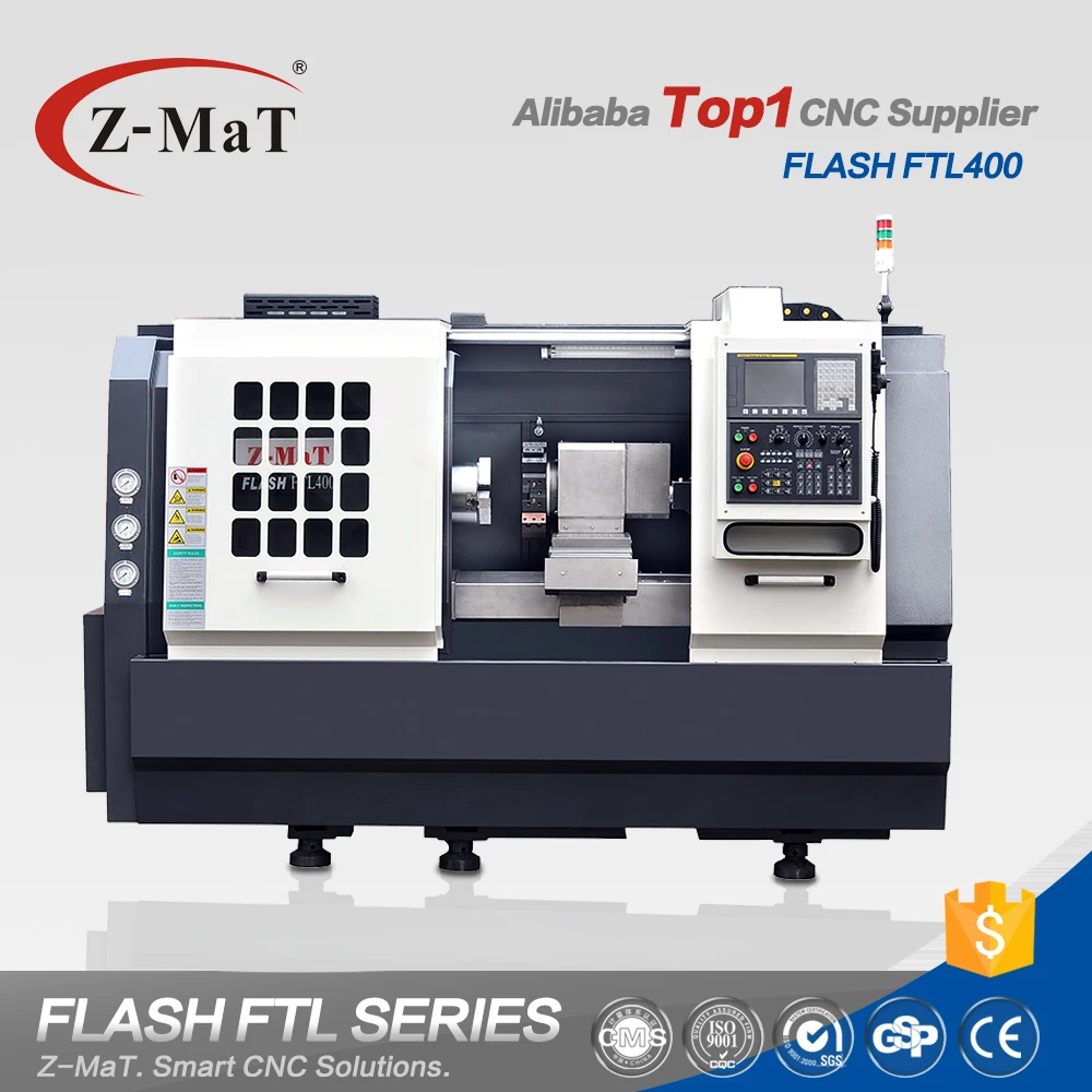 Chinese top manufacturer FTL400 linear guideway tailstock cnc lathe turning center