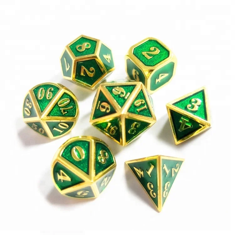 Высококачественные крупные кости, оптовая продажа, набор многогранных костей, металлические кости с полным наклоном