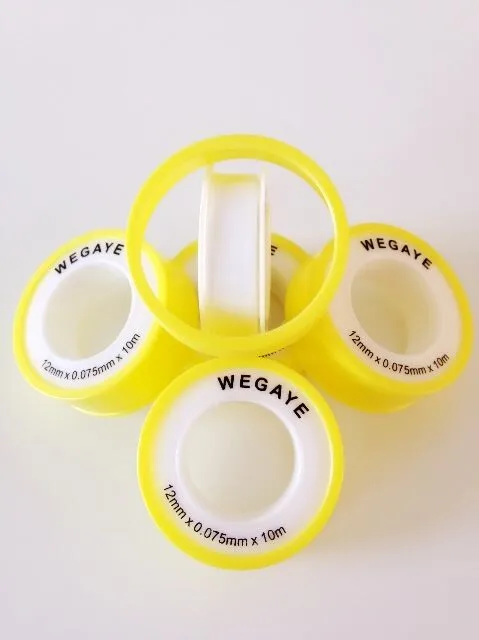 PTFE ptfe thread seal tape with low price Cinta de ptfe yellow cover