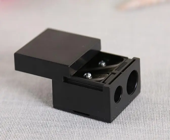 
Cosmetics Sharpener Makeup tool 2 two inclined holes Eyebrow Pencil Shaver Eye Lip Liner Pen Cosmetic Pencil Double Blades 