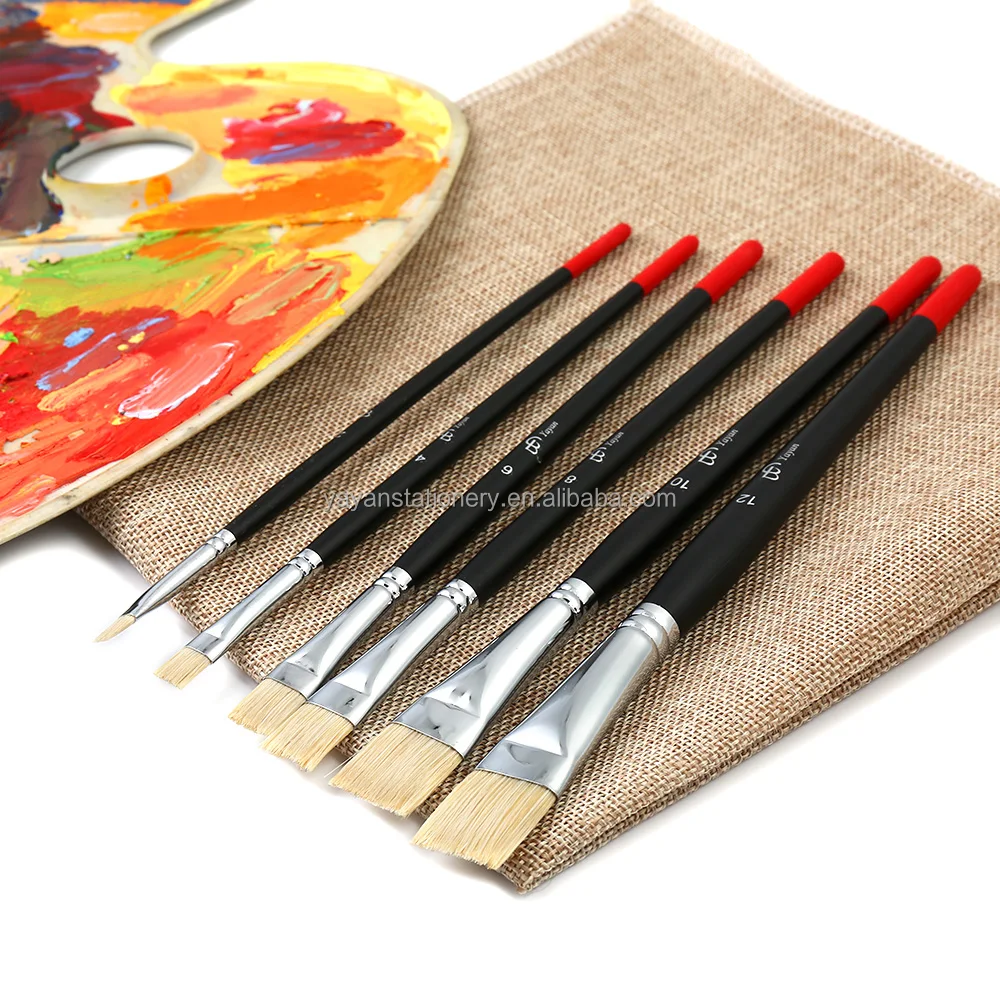 Gualified Art Factory Best Chung King Bristle Artist Paint Brush Set For Oil Painting