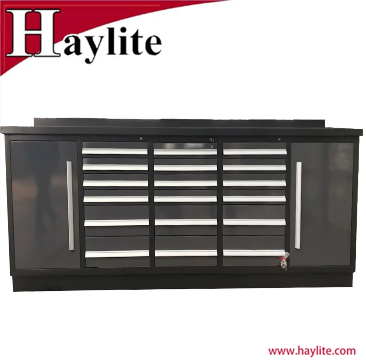 Cold rolled steel plate powder coated tool box garage use workbench