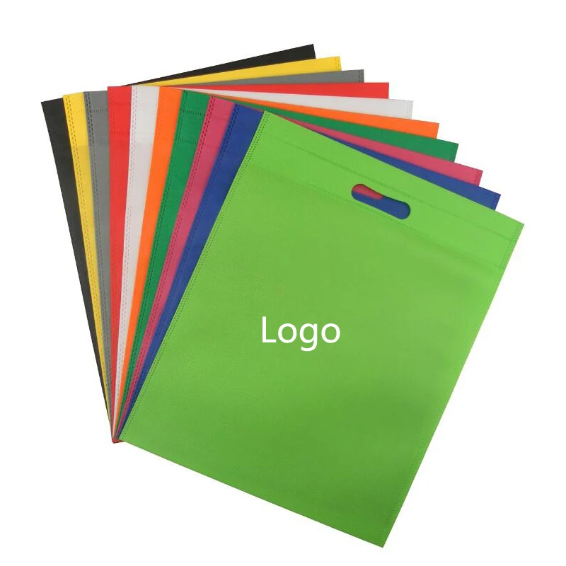 Promotional Cheap Custom Logo Print Eco Friendly Die Cut Shopping Non-Woven Bags D Cut non woven bag