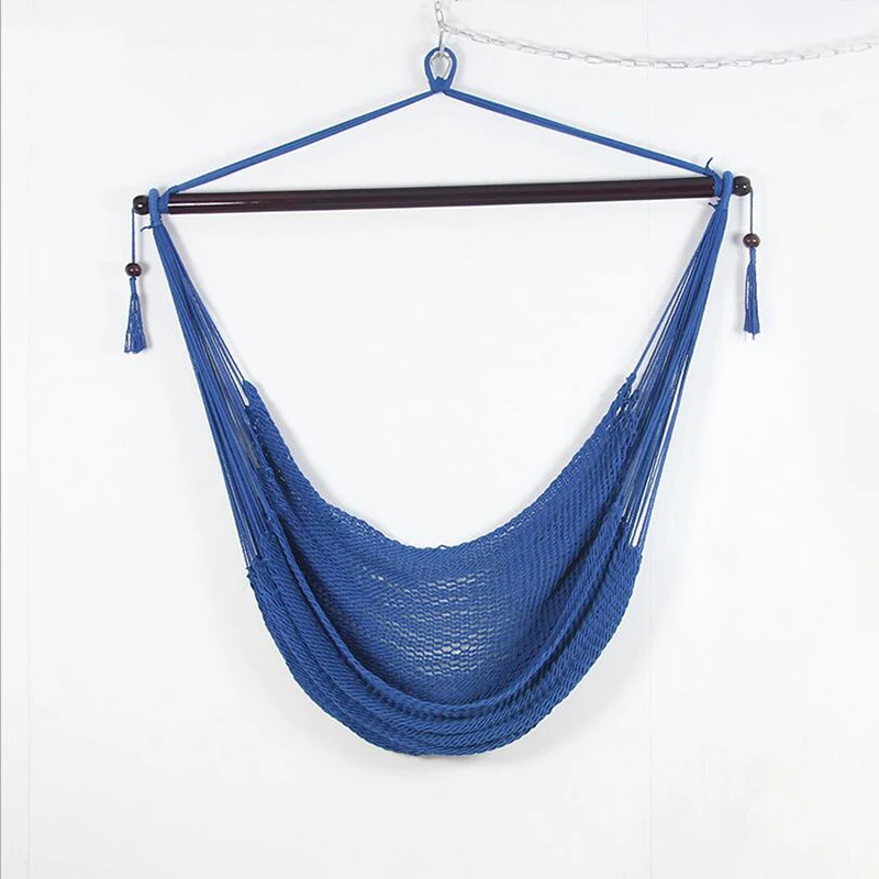 
Лидер продаж Amazon, портативное уличное кресло-качели для гамака из хлопковой веревки Amazon Топ Продавец Портативный Открытый Гамак из хлопчатобумажного каната качели стул