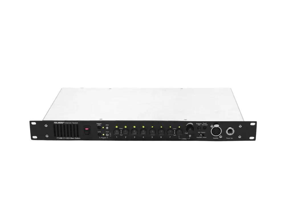
TELIKOU Intercom System FT-800 4-Wire Eight Channel Main Station for TV broadcasting equipment 