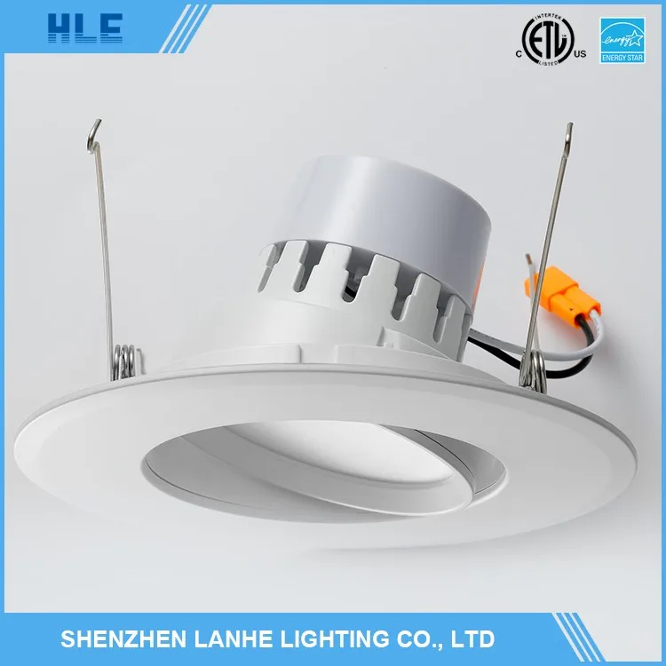 LED 12W recessed lighting fixture ceiling light dimmable downlight replace 90W halogen 4in for remodel and new construction