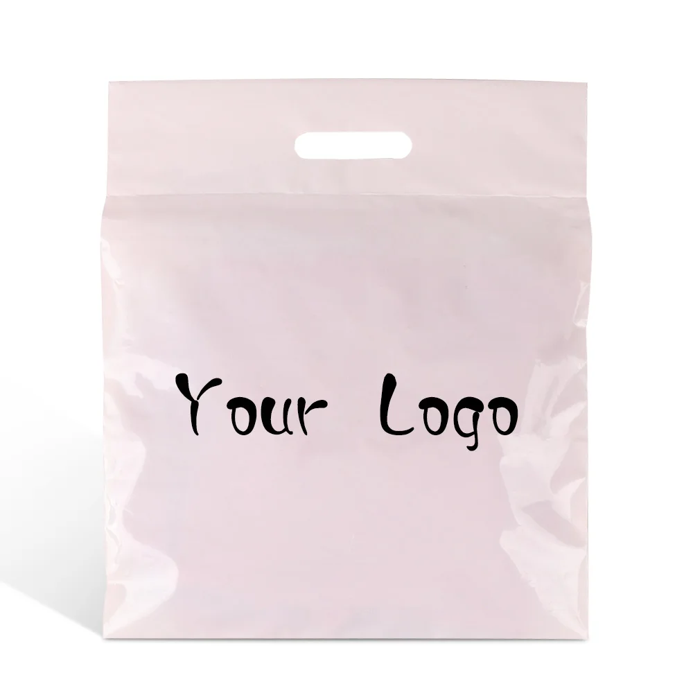 custom logo fashion pink poly mailers courier envelope mailing shipping plastic package bags with handle