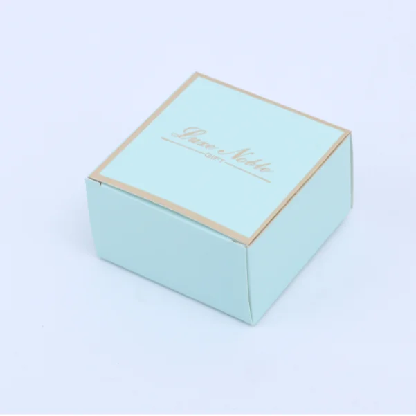 high quality custom logo food grade art paper durian mooncake sky blue packaging paper box with 4 dividers