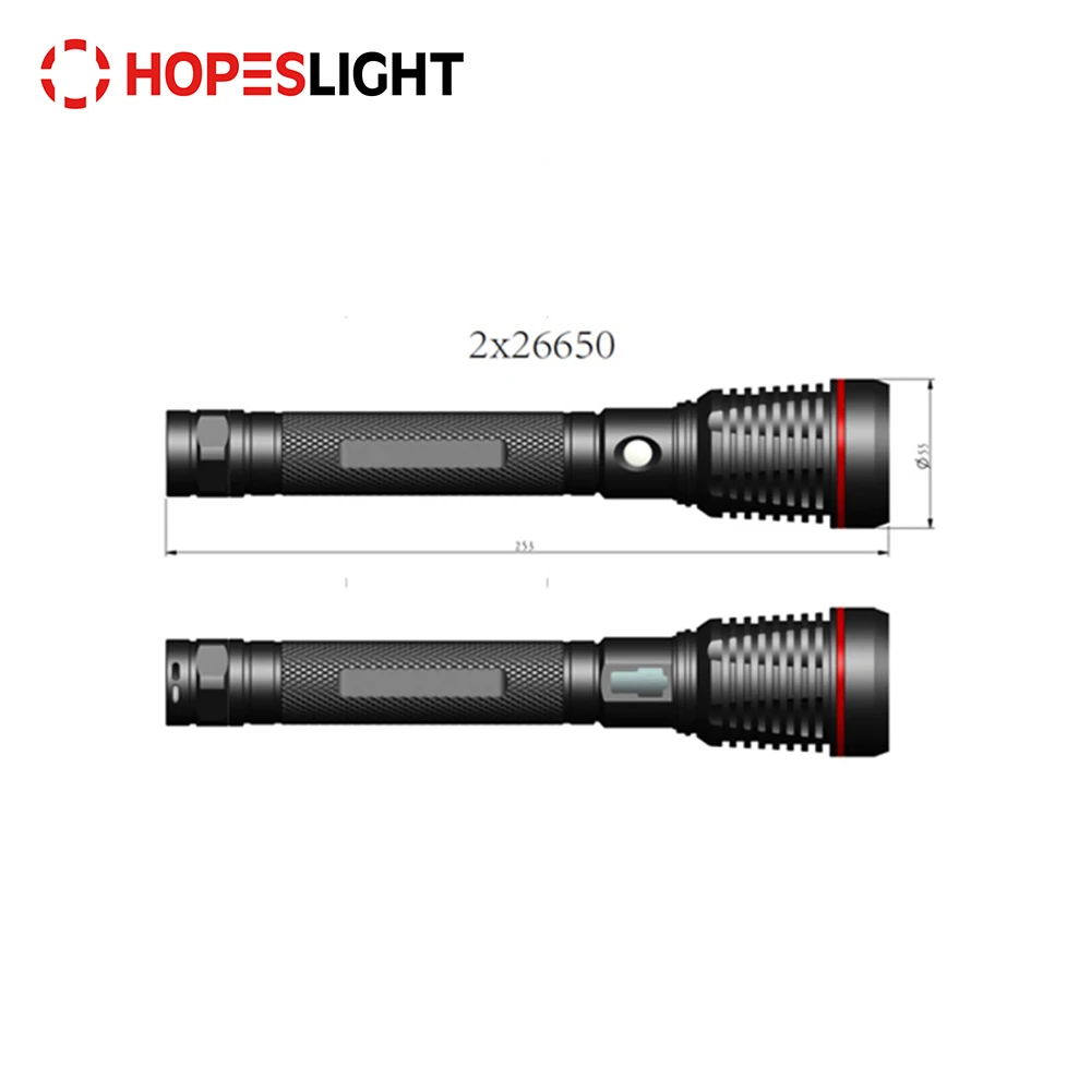 China Factory Best Flat Rechargeable Big Torch Light Long Distance 1000 Lumen Swat XPL 10W LED Flashlight Tactical Flash Lights