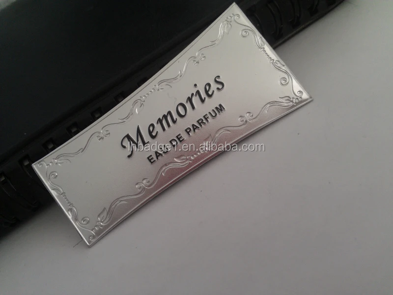 perfume bottle label/aluminum embossed label /metal sticker